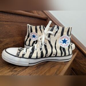 Converse All Star High 'zebra Stripe'  Chuck Taylor Hightops  Women's Sz 9 M 7
